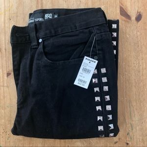 RSQ Black Studded Seattle Skinny Tapered Jeans Size 28